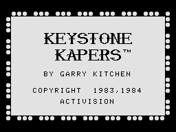 Keystone Kapers title screen for Colecovision
